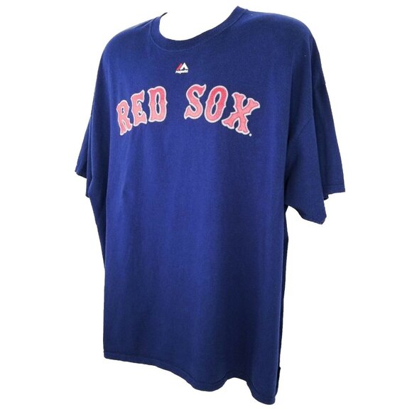 Majestic Boston Red Sox T Shirt Bradley 25 Mens Size 2XL Blue MLB Baseball - Picture 5 of 10
